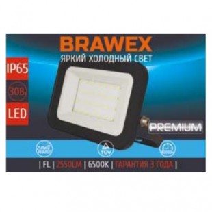 Прожектор светодиодный Brawex, 30 Вт., (Холодный белый свет), П-01