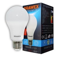 Лампа светодиодная Brawex (грушевидная матовая) 13Вт., Нейтральный белый свет, цоколь Е27, А-04