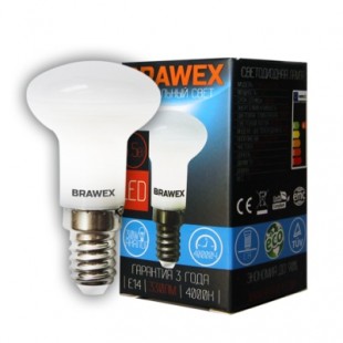 Лампа светодиодная Brawex (Рефлекторная R39) 3,5Вт., Нейтральный белый свет, цоколь Е14, Р-04