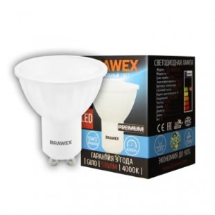 Лампа светодиодная Brawex (PAR16) 7Вт., Нейтральный белый свет, цоколь GU10, Т-06
