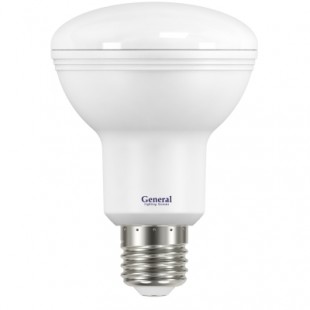 Лампа светодиодная General (Рефлекторная R80) 10Вт., Нейтральный белый свет, цоколь Е27, 628500