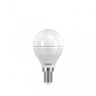 Лампа светодиодная General (шарик матовый) 10Вт., Холодный белый свет, цоколь Е14, 683500