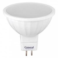 Лампа светодиодная General (MR16) 12Вт., Теплый белый свет, цоколь GU5.3, 660313